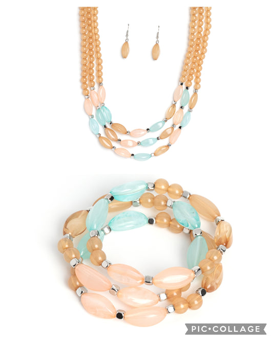 2 pc Bracelet Necklace Set